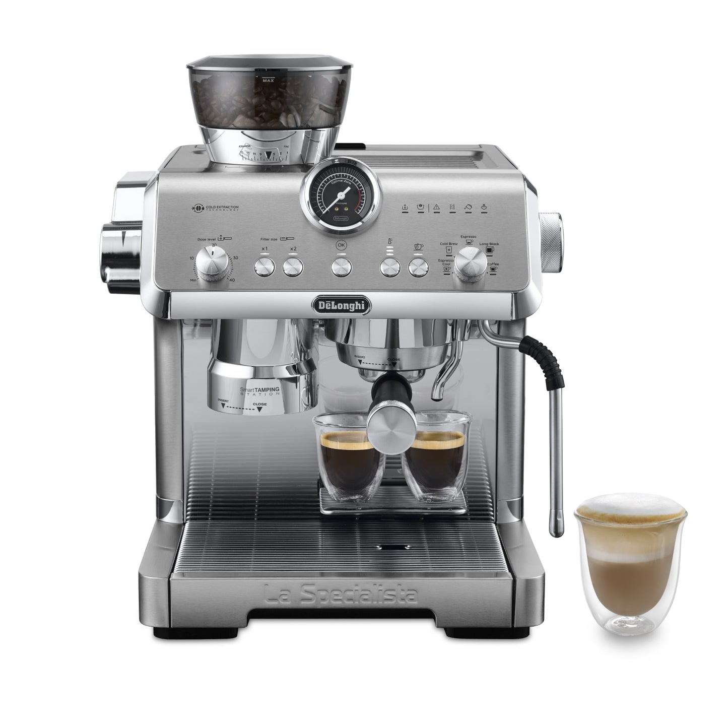 Cafetera Espresso Manual DeLonghi La Specialista Opera EC9555M con Cold Brew