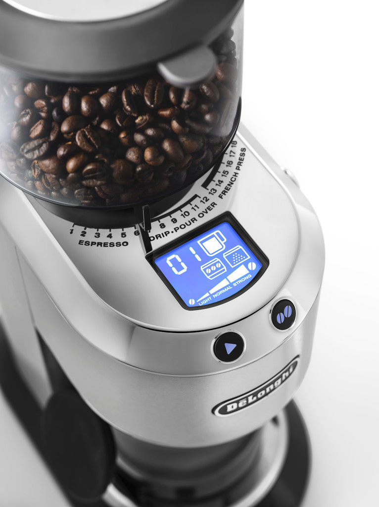 Molino de Café De'Longhi Dedica KG521M | Muelas cónicas de acero y 18 niveles de molienda