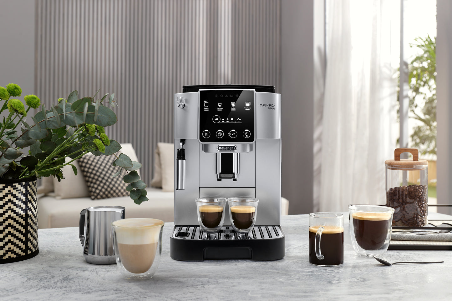 Máquina de Café Automática DeLonghi Magnifica Start ECAM22022SB con Espumador de Leche